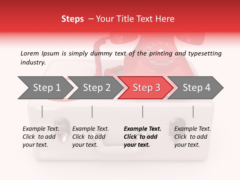 Red Render Isolated PowerPoint Template