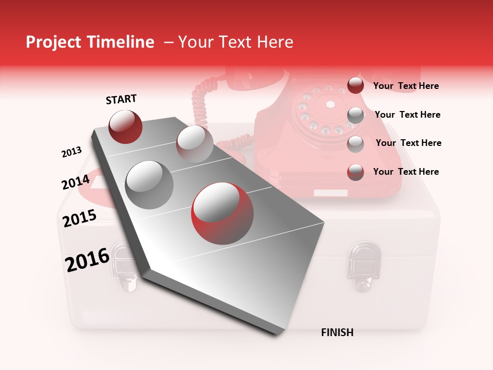 Red Render Isolated PowerPoint Template
