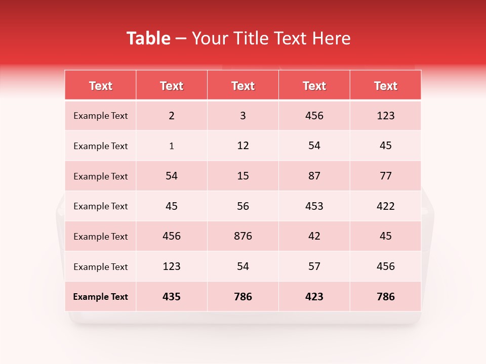 Red Render Isolated PowerPoint Template