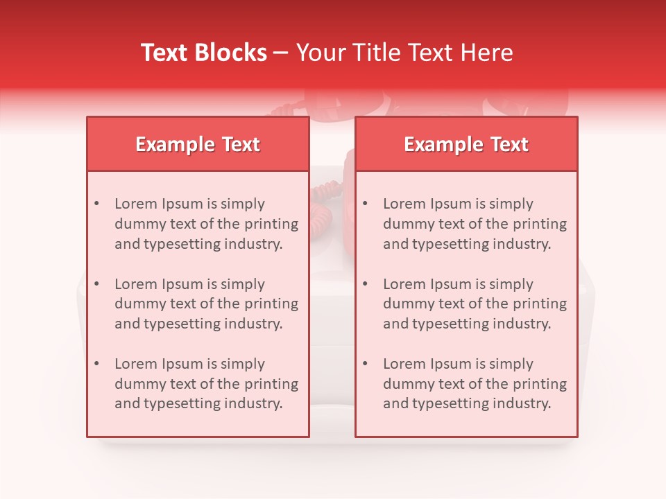 Red Render Isolated PowerPoint Template