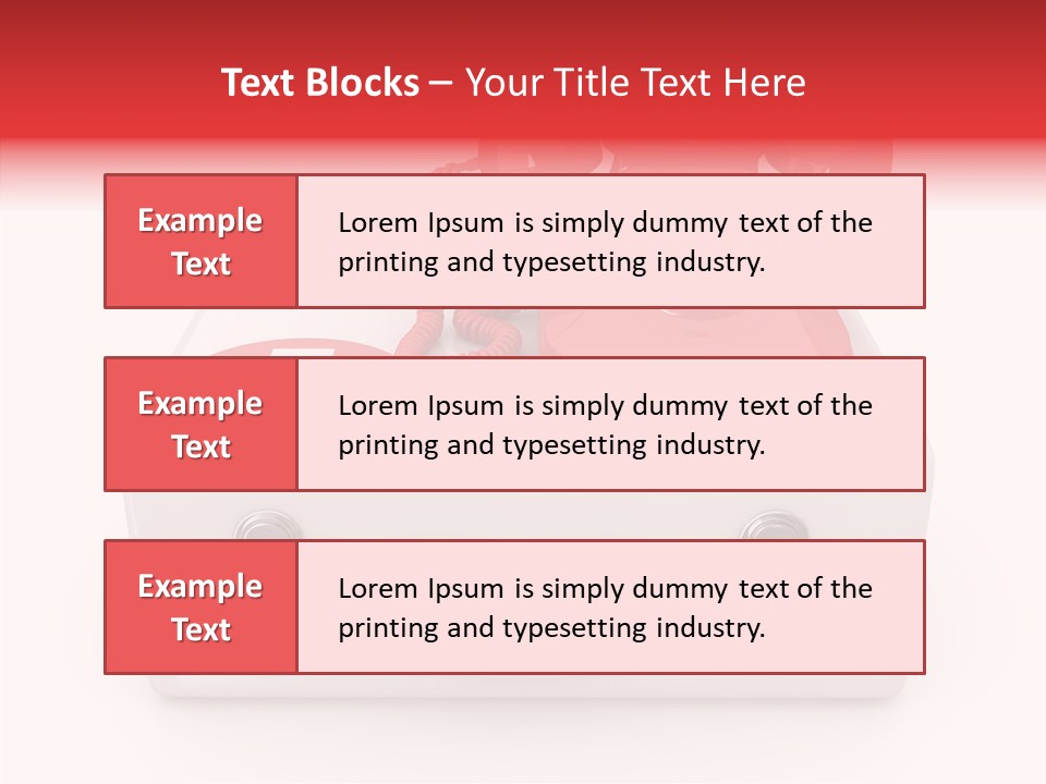 Red Render Isolated PowerPoint Template