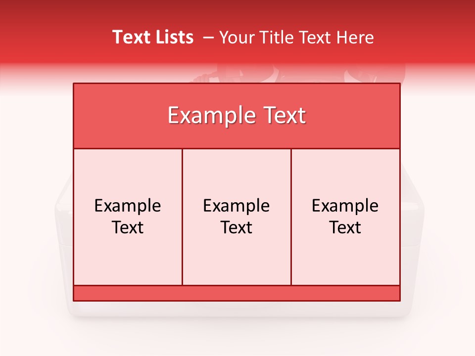 Red Render Isolated PowerPoint Template