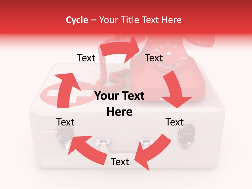Red Render Isolated PowerPoint Template