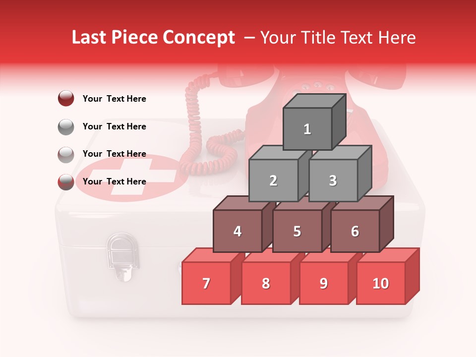 Red Render Isolated PowerPoint Template