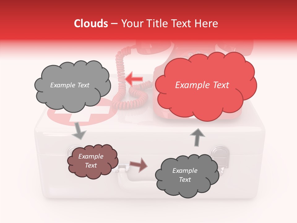 Red Render Isolated PowerPoint Template