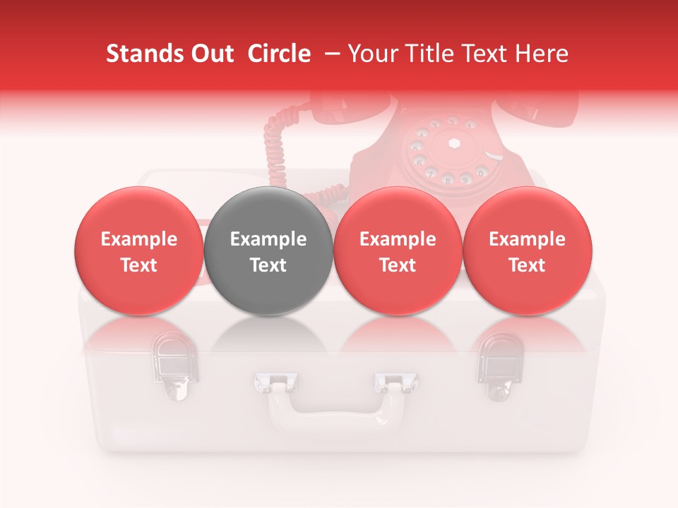 Red Render Isolated PowerPoint Template