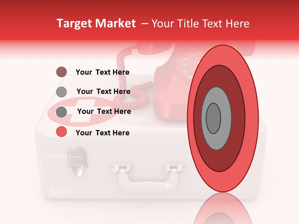 Red Render Isolated PowerPoint Template