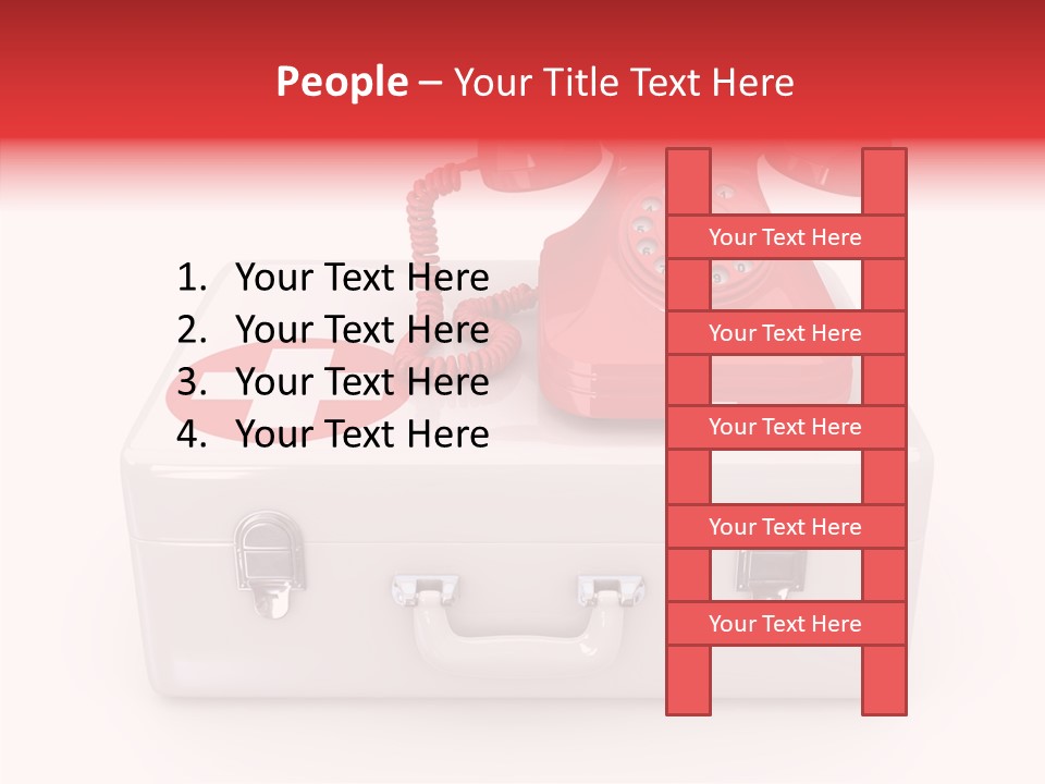 Red Render Isolated PowerPoint Template