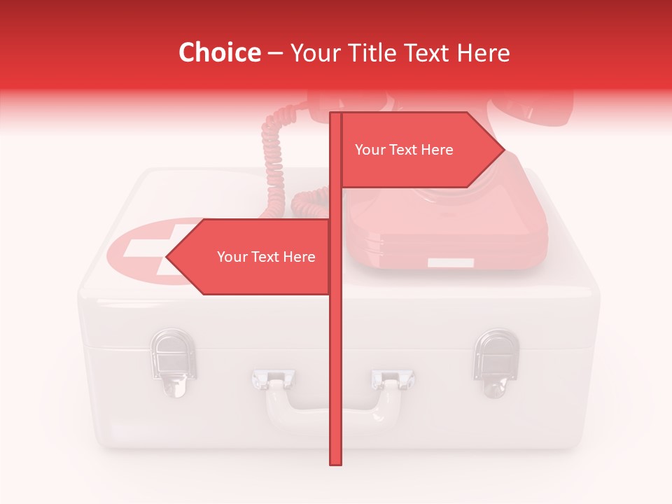 Red Render Isolated PowerPoint Template