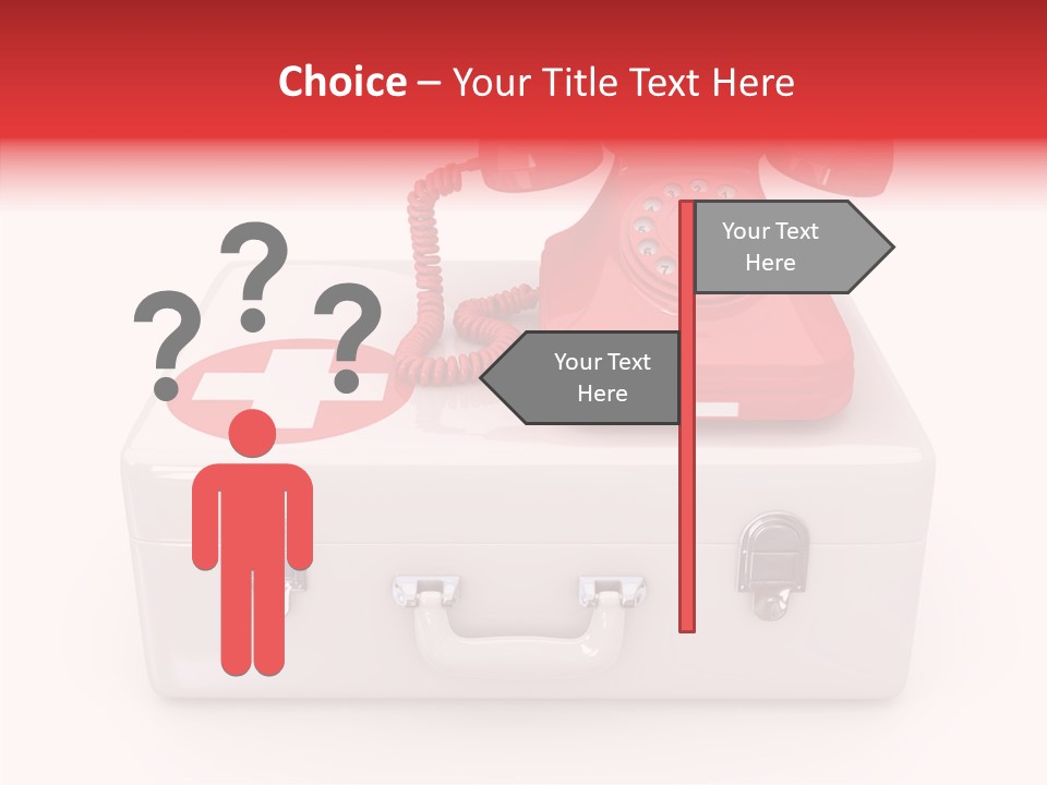 Red Render Isolated PowerPoint Template