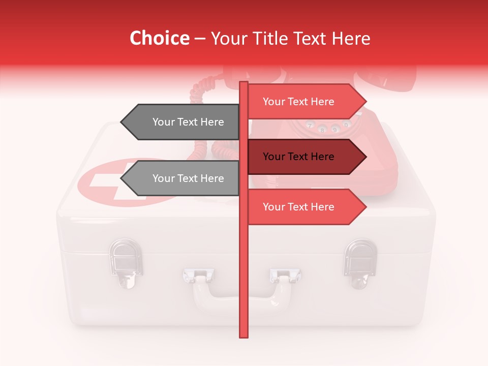 Red Render Isolated PowerPoint Template