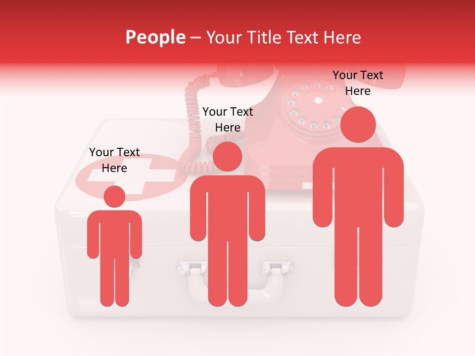 Red Render Isolated PowerPoint Template