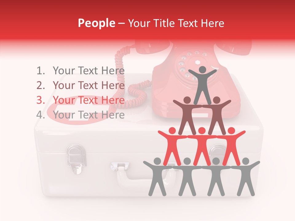 Red Render Isolated PowerPoint Template