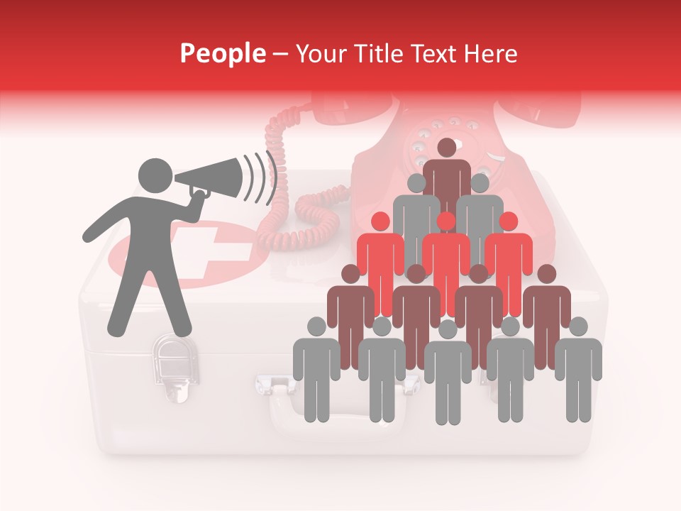 Red Render Isolated PowerPoint Template