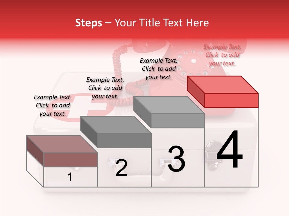 Red Render Isolated PowerPoint Template