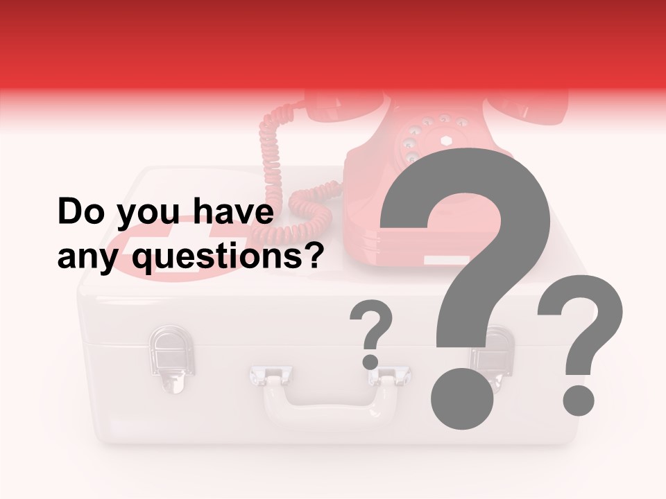 Red Render Isolated PowerPoint Template