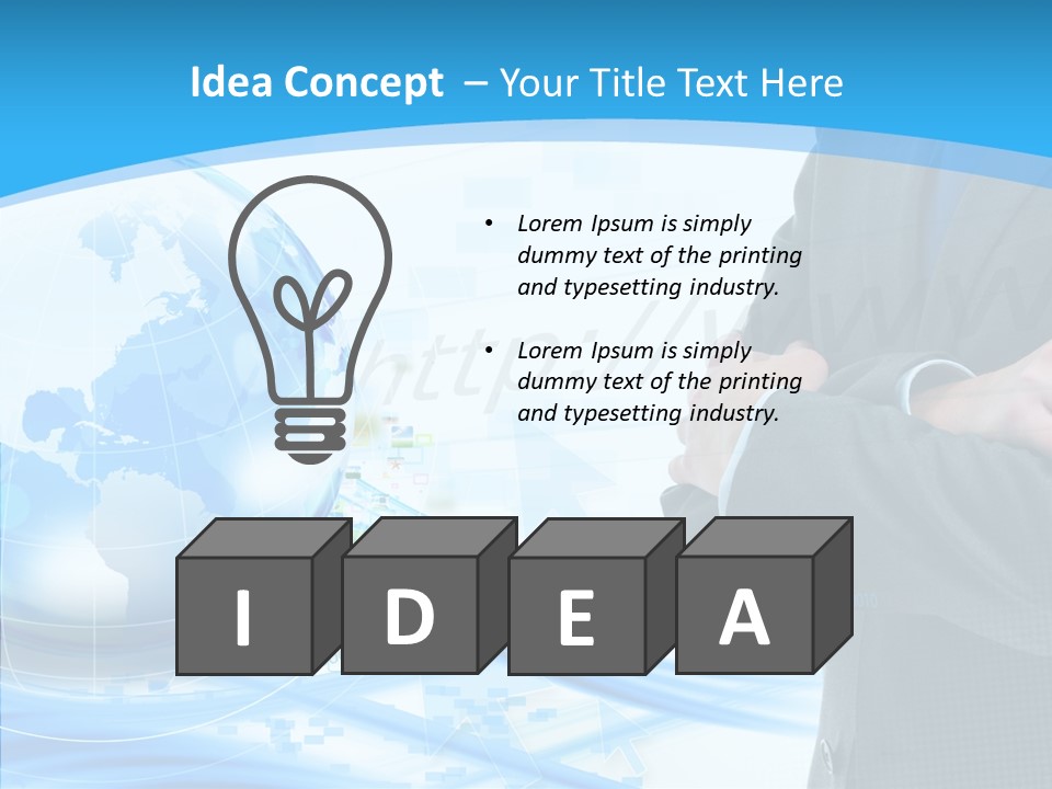 Confidence Planet Person PowerPoint Template