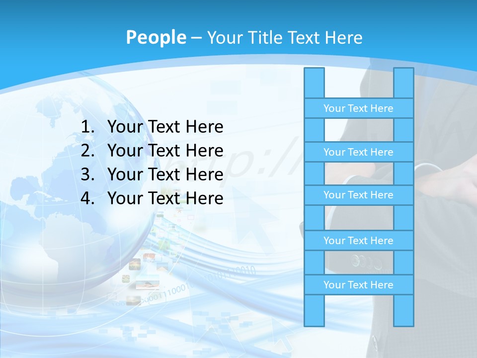 Confidence Planet Person PowerPoint Template