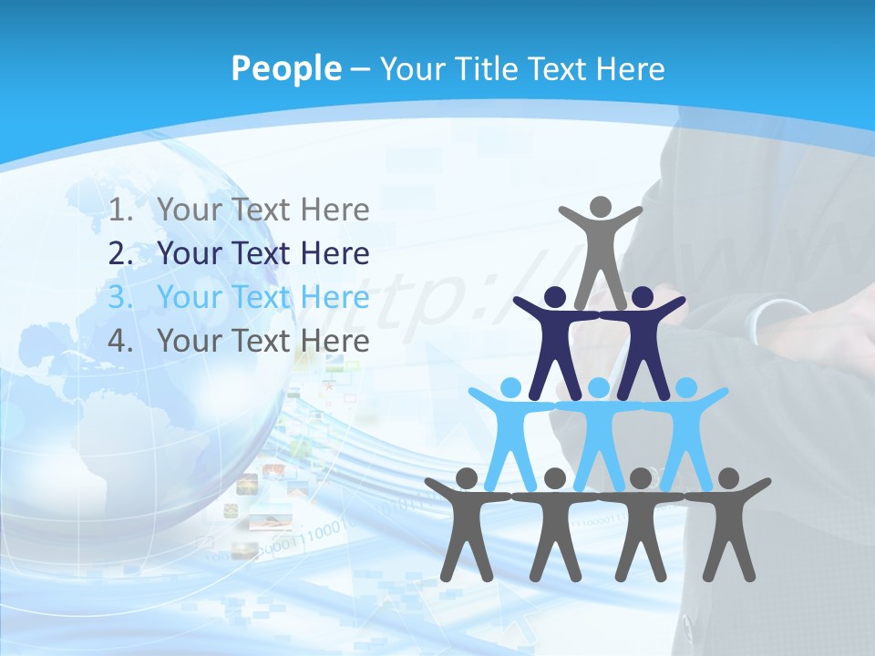 Confidence Planet Person PowerPoint Template