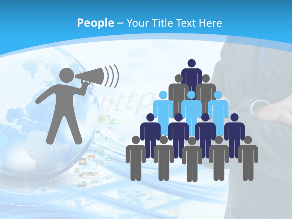 Confidence Planet Person PowerPoint Template