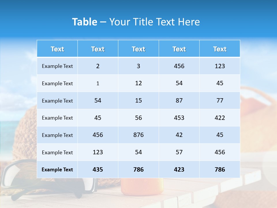 Vacation Travel Background PowerPoint Template