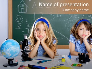 Sitting Little Group PowerPoint Template