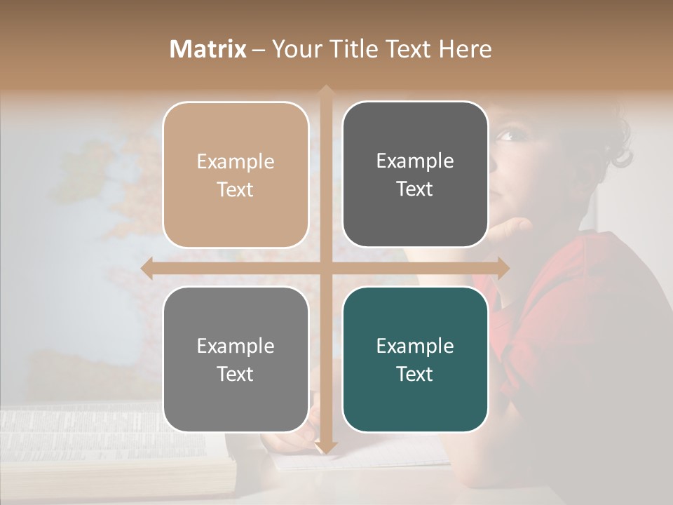 Reading Desk Male PowerPoint Template