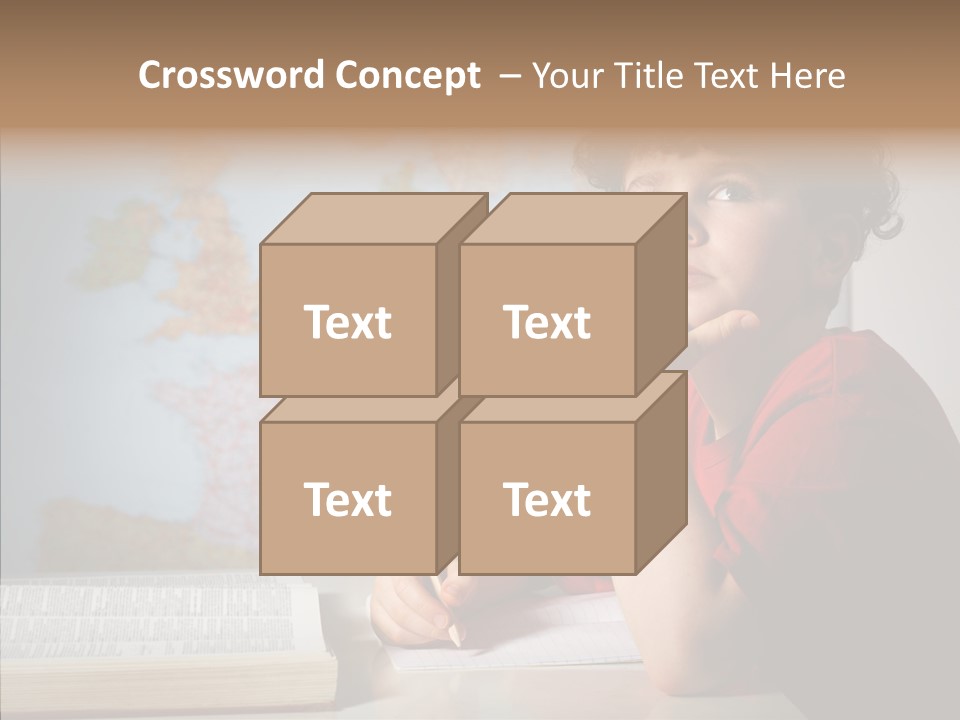 Reading Desk Male PowerPoint Template