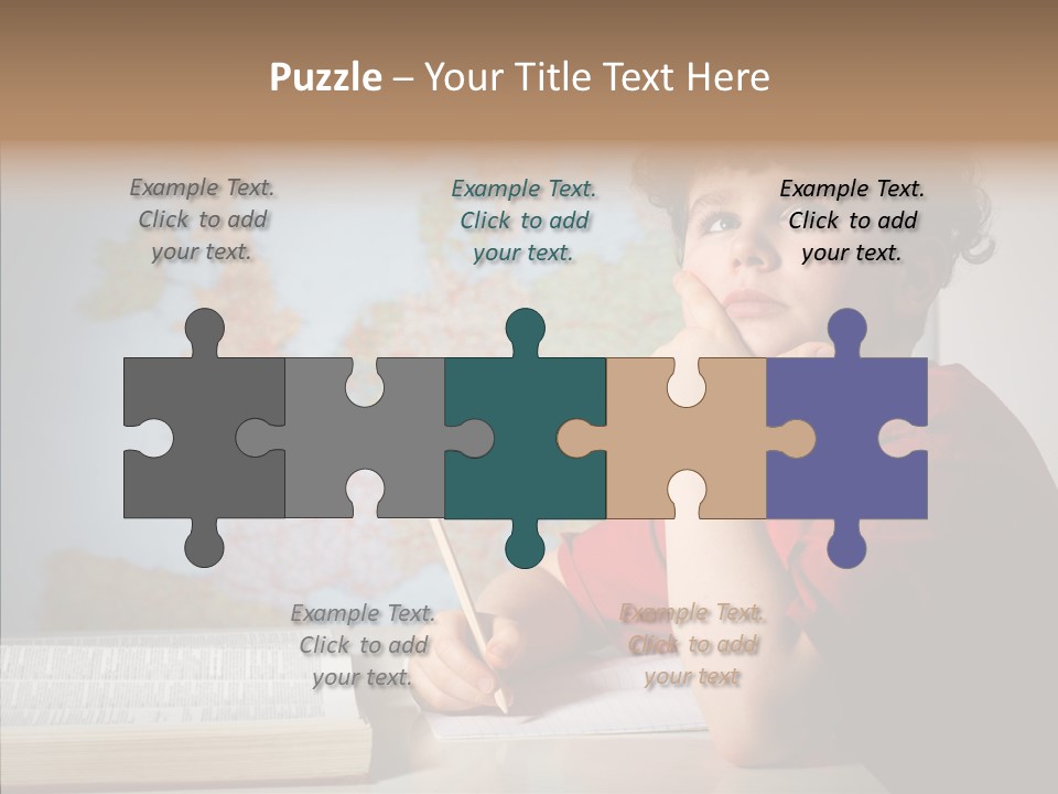 Reading Desk Male PowerPoint Template