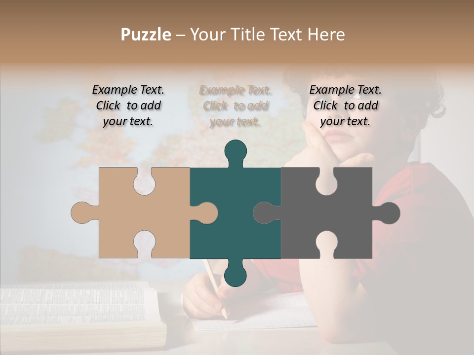 Reading Desk Male PowerPoint Template