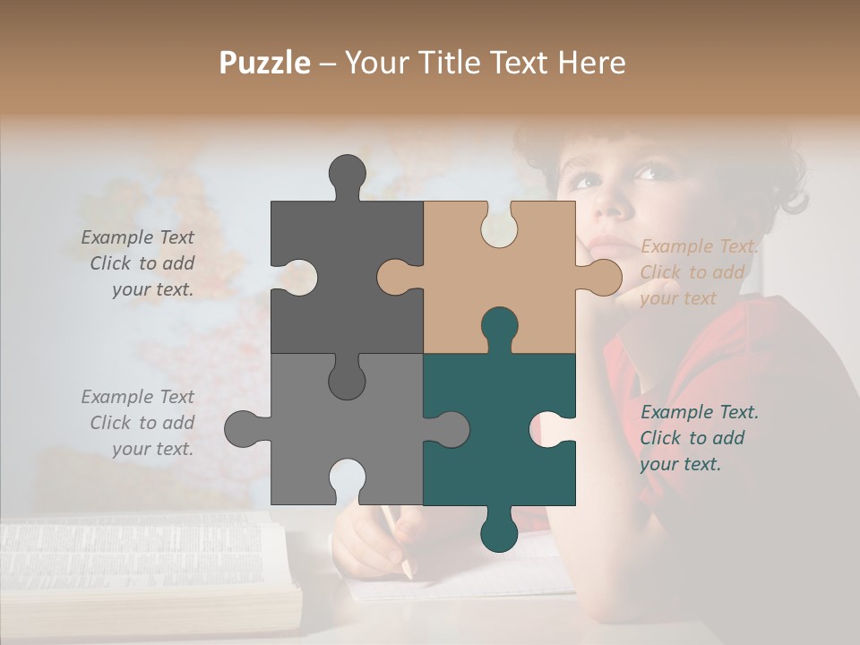 Reading Desk Male PowerPoint Template