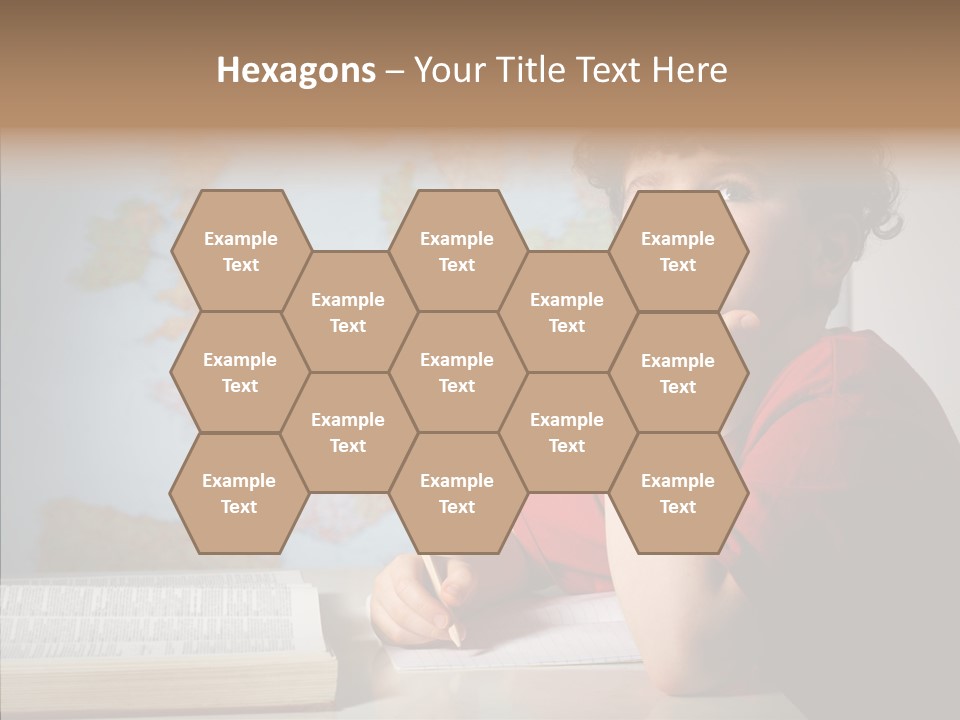 Reading Desk Male PowerPoint Template