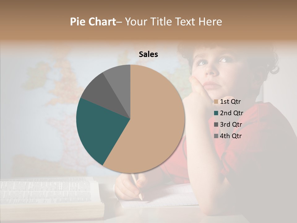 Reading Desk Male PowerPoint Template