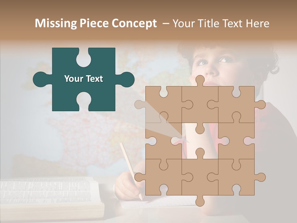 Reading Desk Male PowerPoint Template