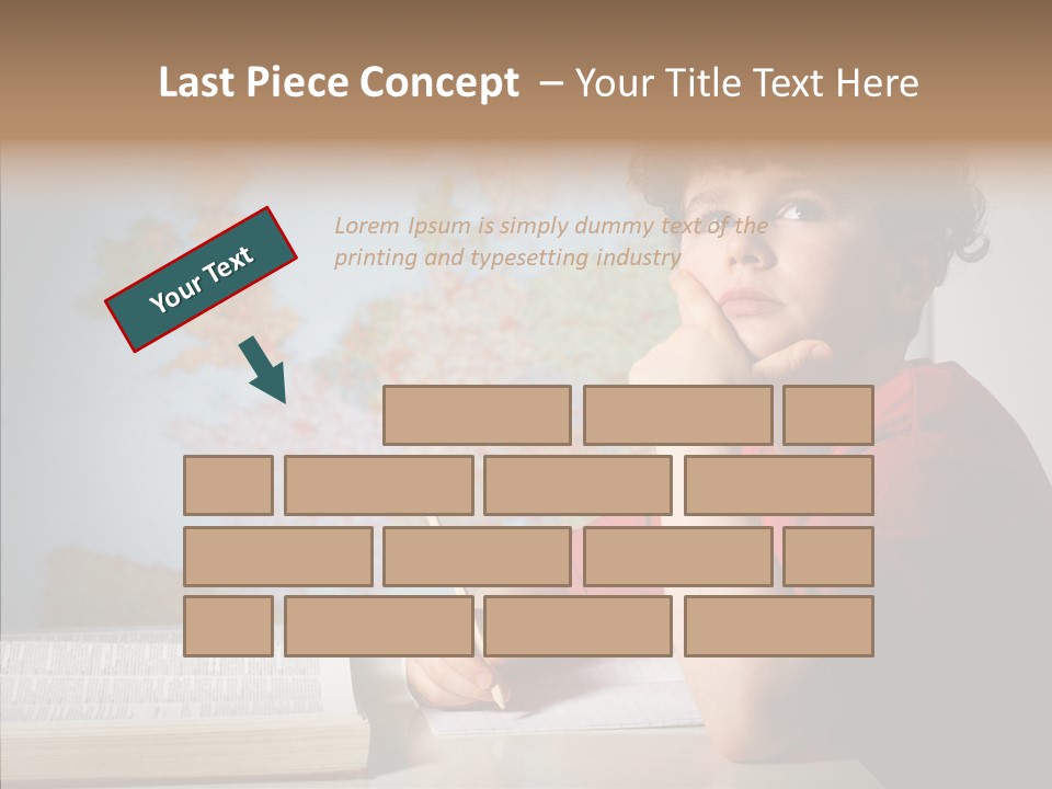 Reading Desk Male PowerPoint Template