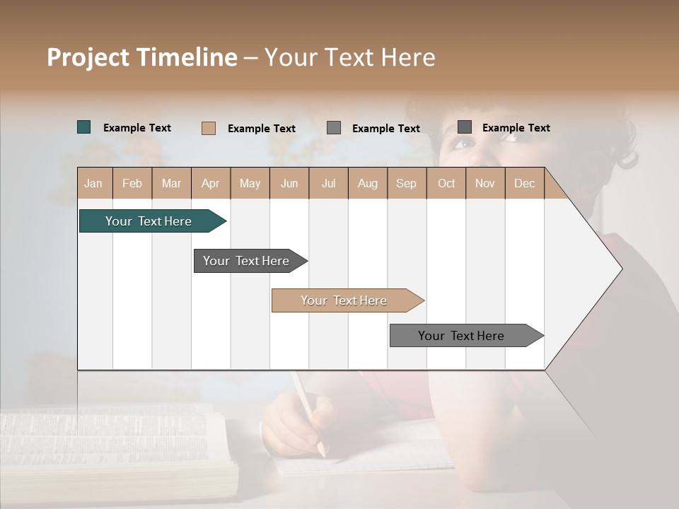 Reading Desk Male PowerPoint Template
