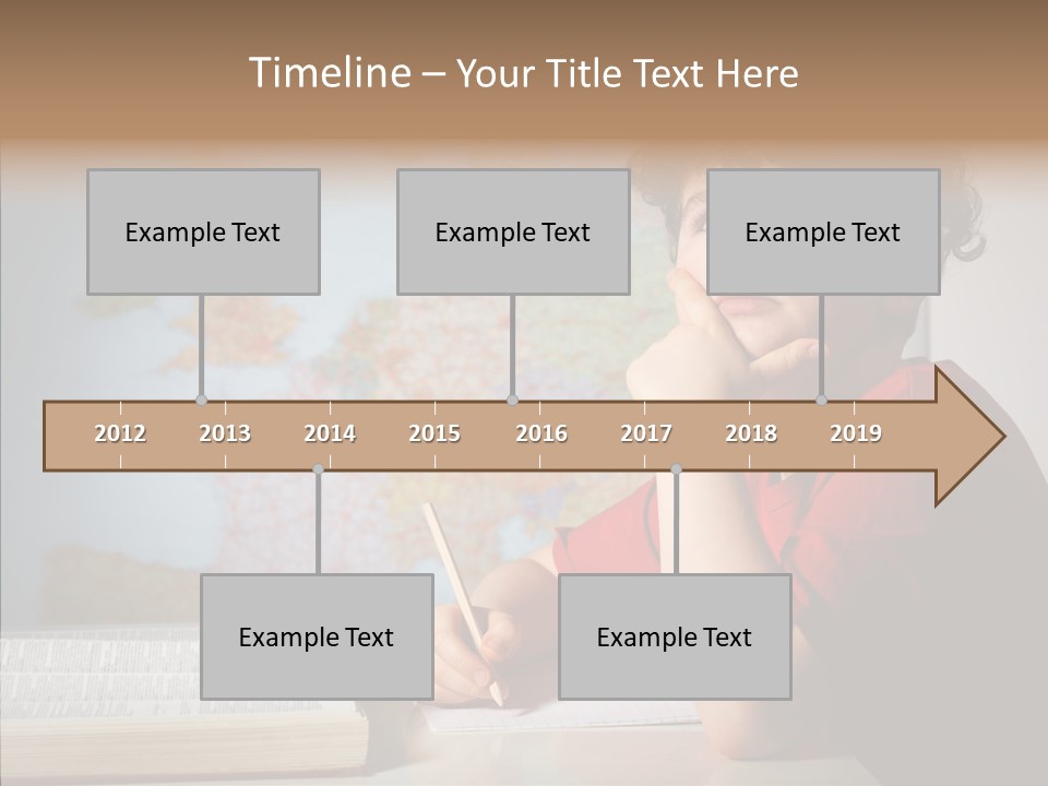 Reading Desk Male PowerPoint Template