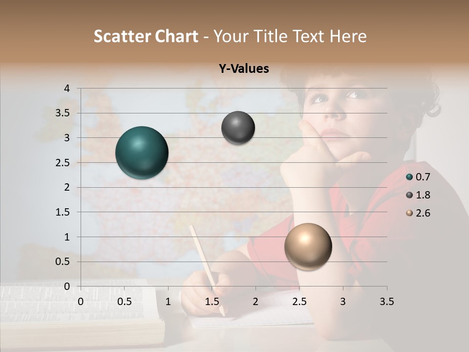 Reading Desk Male PowerPoint Template