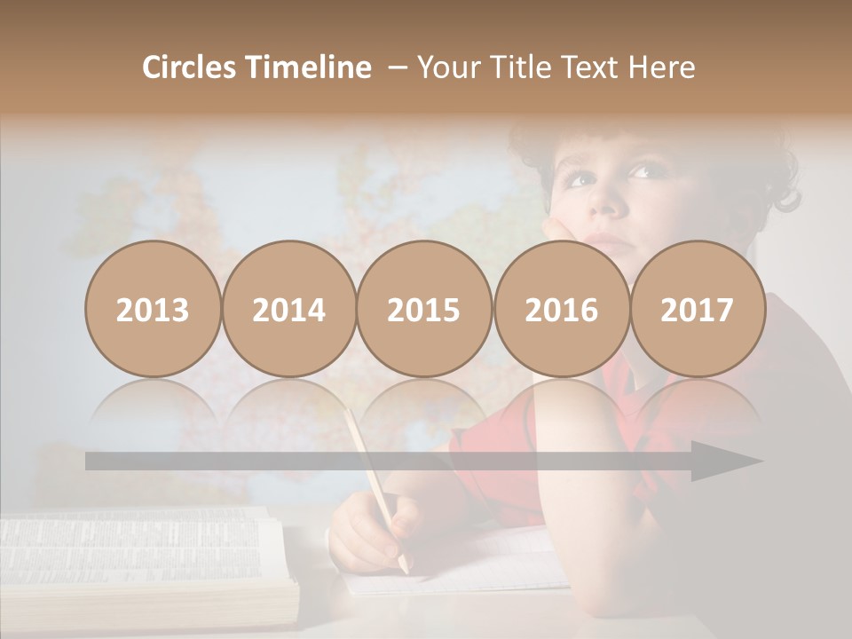 Reading Desk Male PowerPoint Template