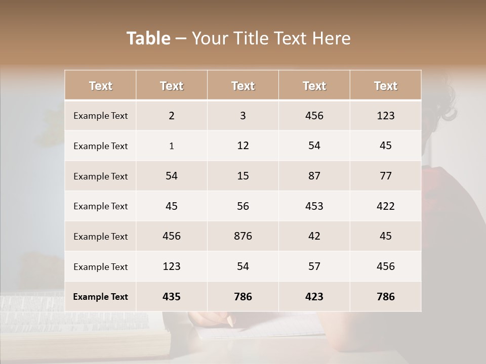 Reading Desk Male PowerPoint Template