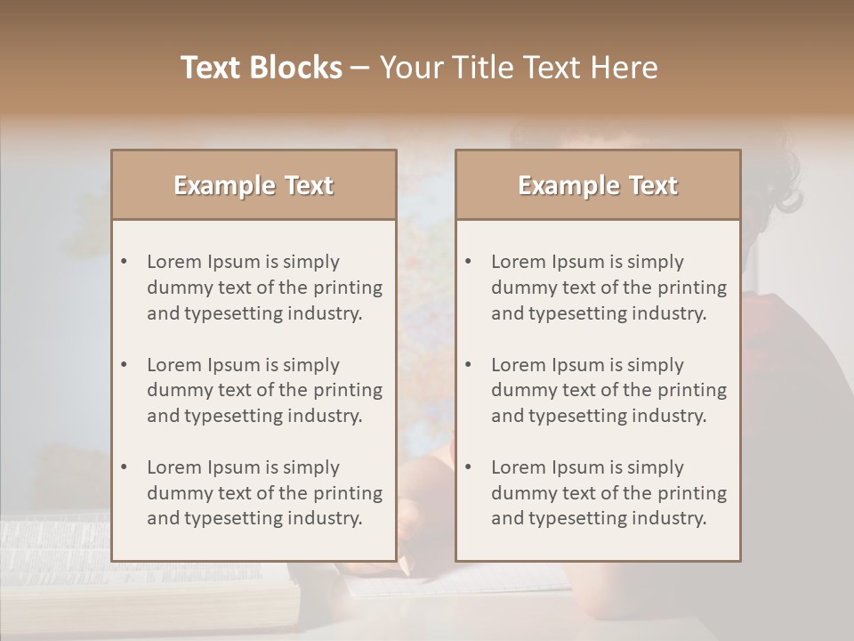 Reading Desk Male PowerPoint Template
