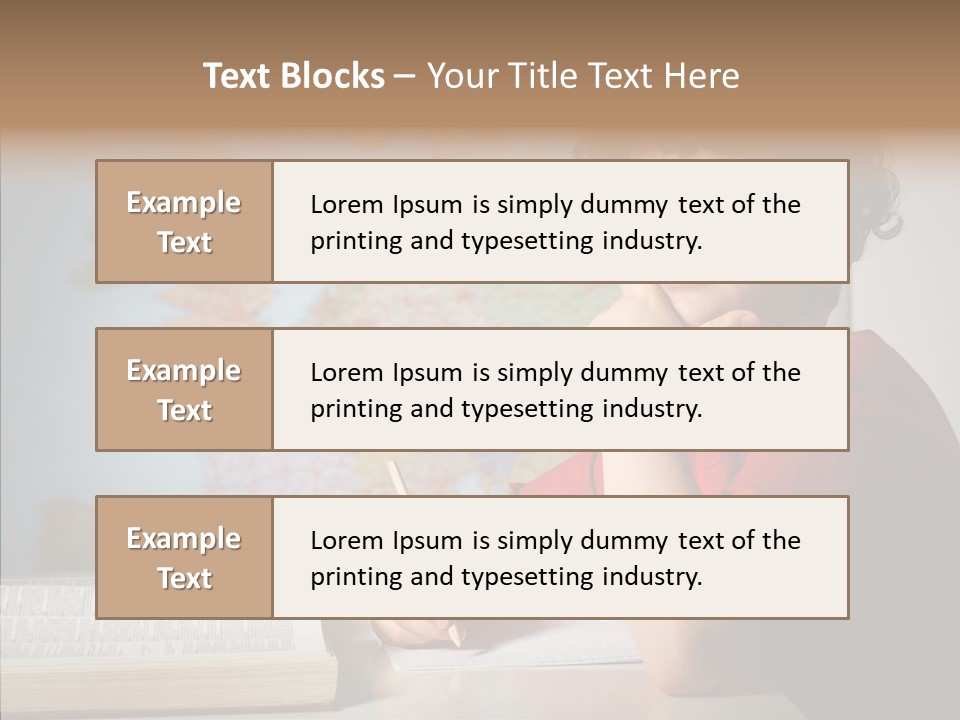 Reading Desk Male PowerPoint Template