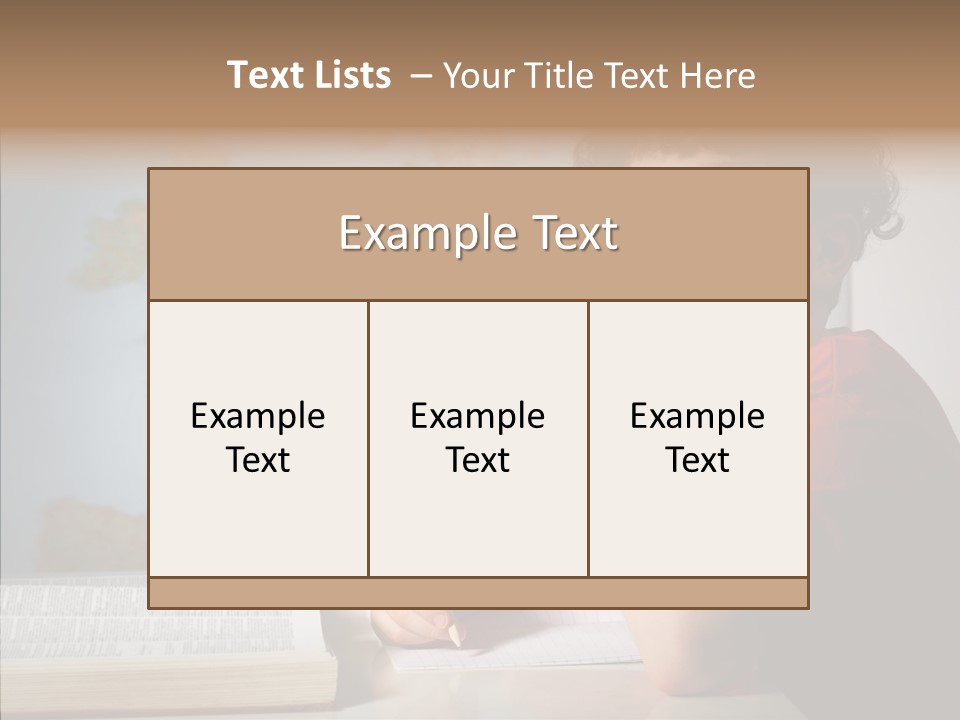 Reading Desk Male PowerPoint Template