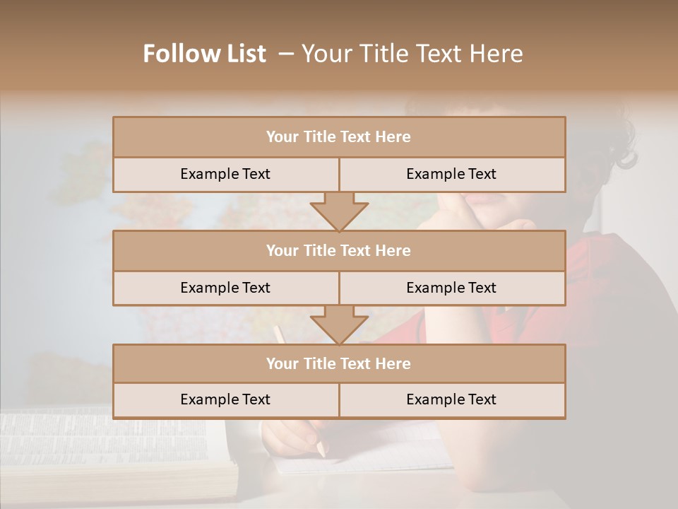 Reading Desk Male PowerPoint Template