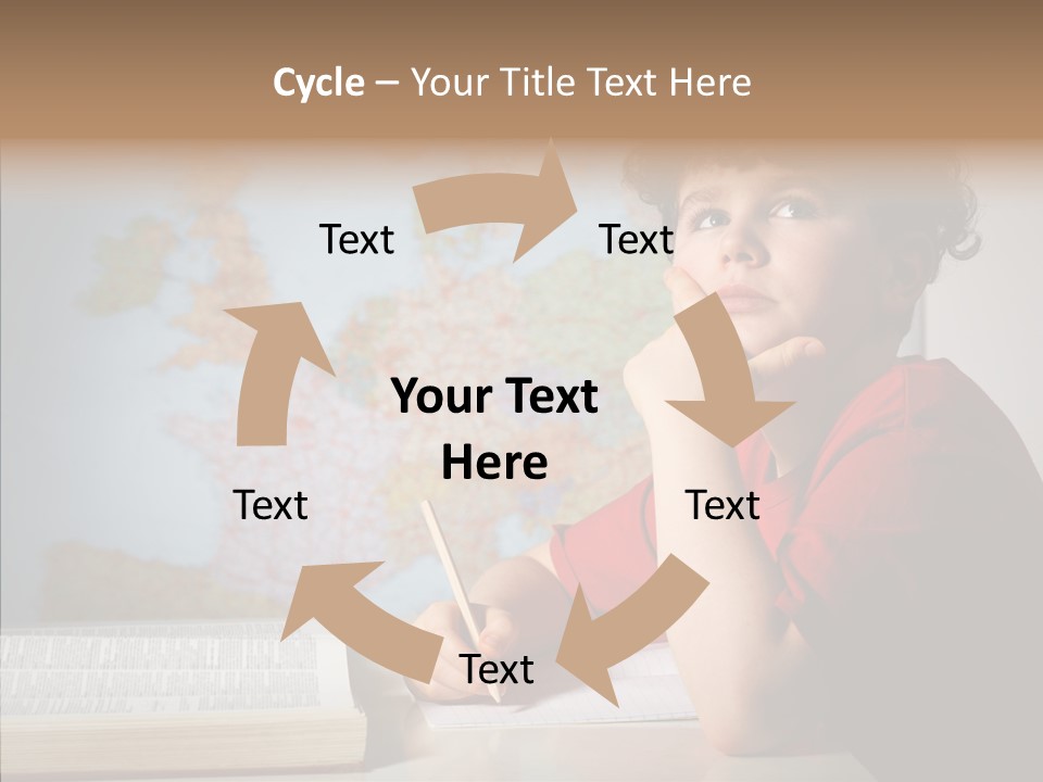 Reading Desk Male PowerPoint Template