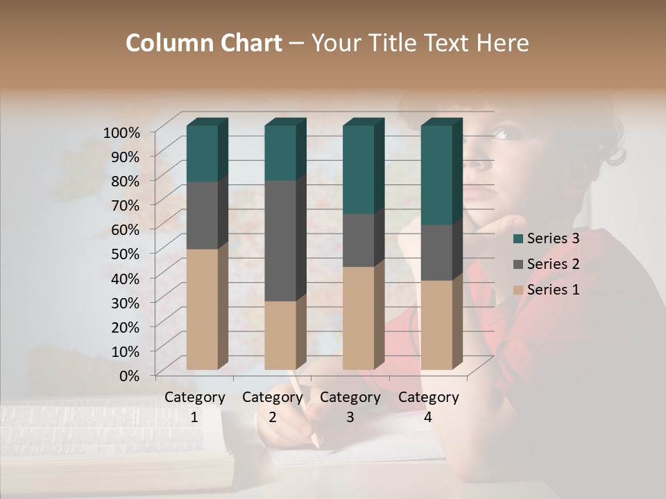 Reading Desk Male PowerPoint Template