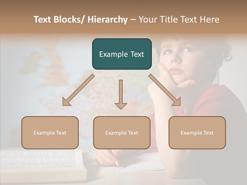 Reading Desk Male PowerPoint Template