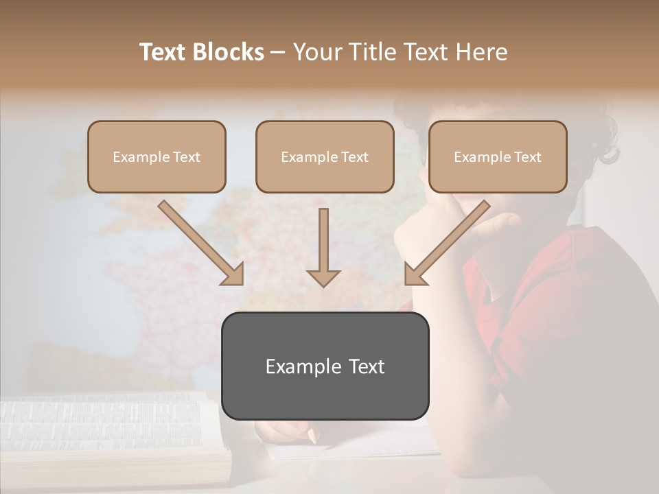 Reading Desk Male PowerPoint Template