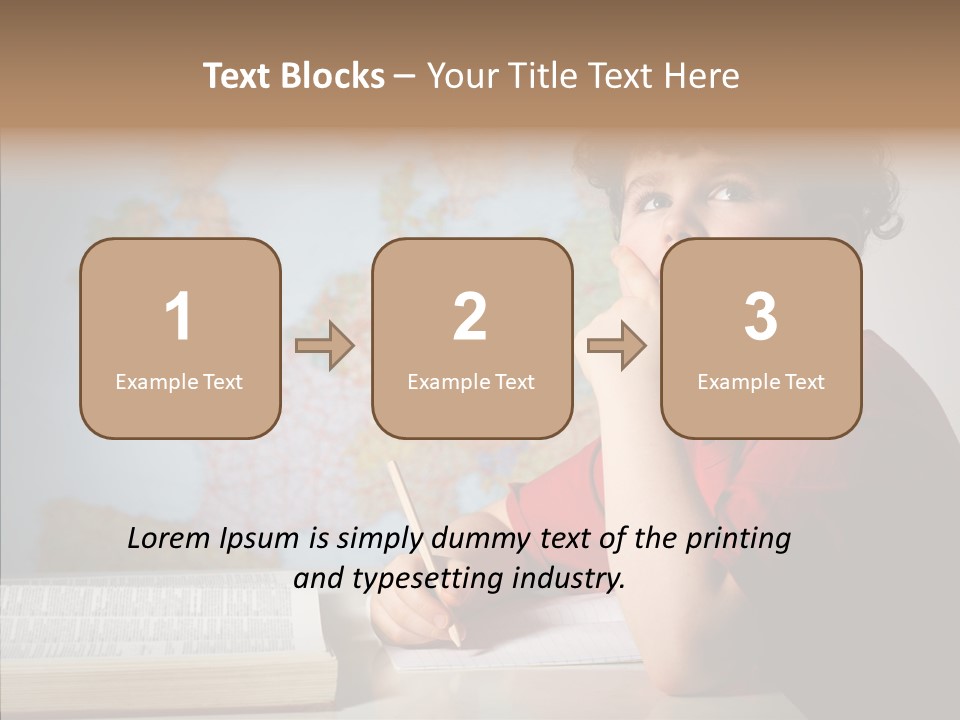 Reading Desk Male PowerPoint Template