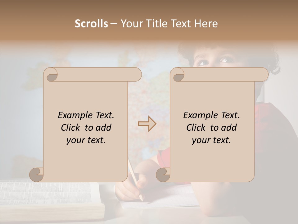 Reading Desk Male PowerPoint Template